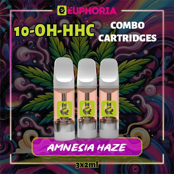 10-OH-HHC Vape Cartridge 2ml x 3 Amnezia Haze 95% | E-Euphoria