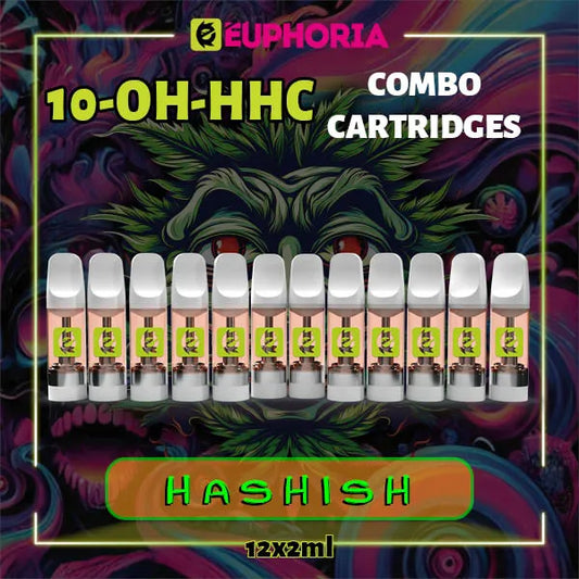 10-OH-HHC Vape Cartridge 2ml x 12 Hashish 95% | E-Euphoria