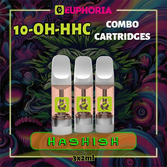 10-OH-HHC Vape Cartridge 2ml x 3 Hashish 95% | E-Euphoria