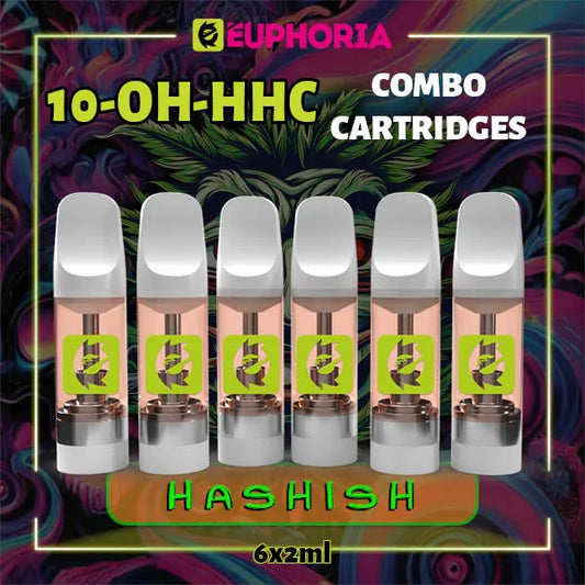 10-OH-HHC Vape Cartridge 2ml x 6 Hashish 95% | E-Euphoria