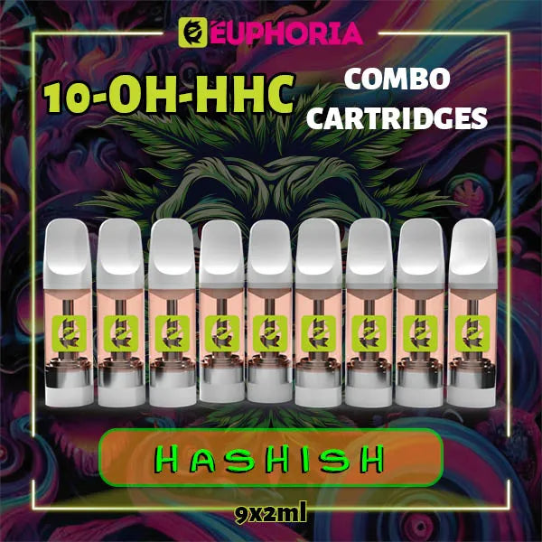 10-OH-HHC Vape Cartridge 2ml x 9 Hashish 95% | E-Euphoria