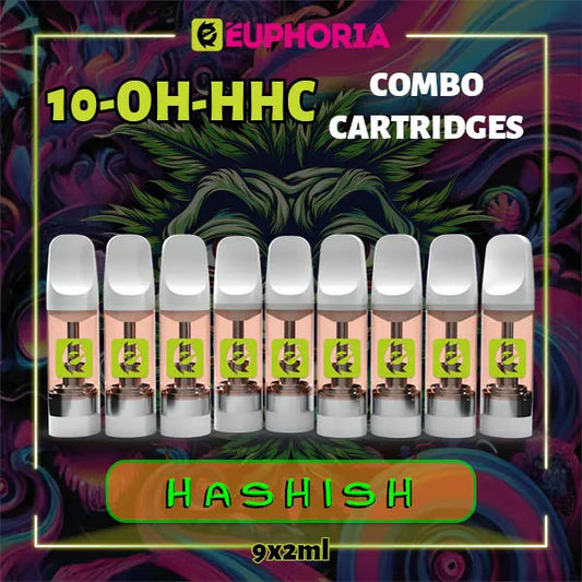 10-OH-HHC Vape Cartridge 2ml x 9 Hashish 95% | E-Euphoria