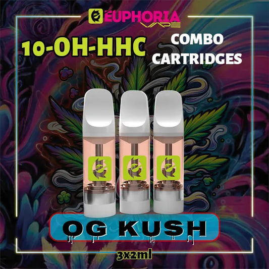 10-OH-HHC Vape Cartridge 2ml x 3 OG Kush 95% | E-Euphoria
