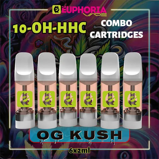10-OH-HHC Vape Cartridge 2ml x 6 OG Kush 95% | E-Euphoria