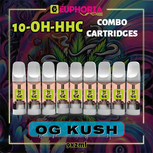 10-OH-HHC Vape Cartridge 2ml x 9 OG Kush 95% | E-Euphoria