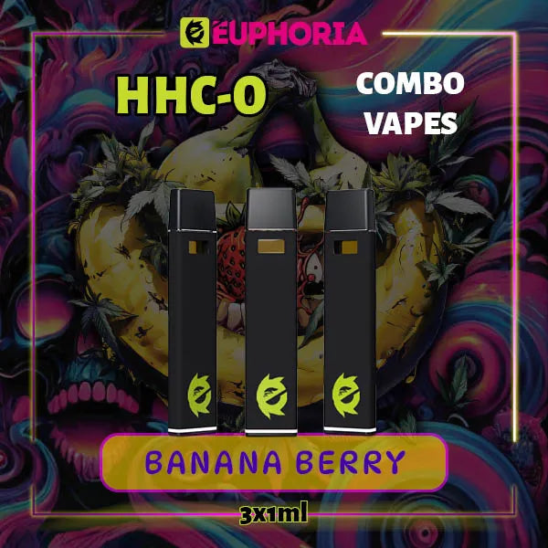 x3 HHC Vape Banana Berry 95% 1ml | E-Euphoria
